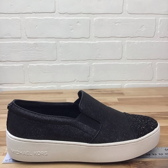 Michael Michael Kors glitter back sneakers patine size 5 feminine This girl shoe - Picture 11 of 13